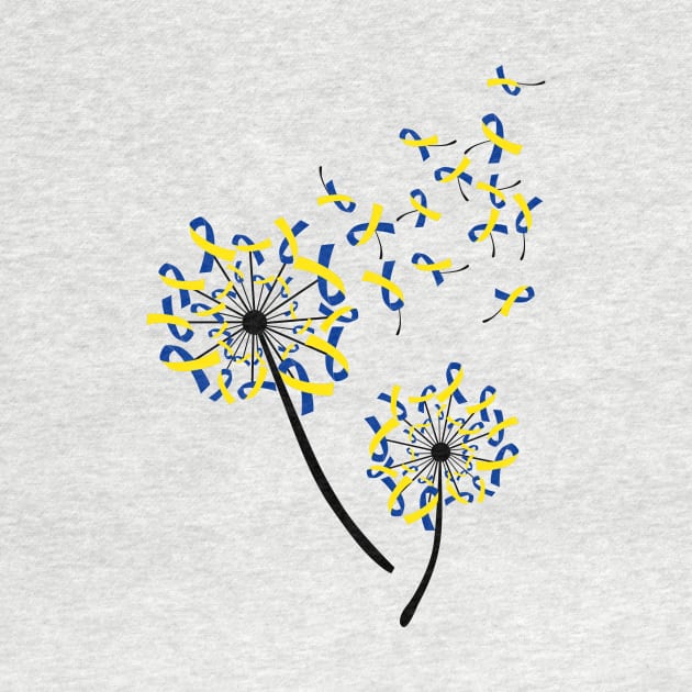 World Down syndrome Awareness Dandelion Awesome by Terryeare